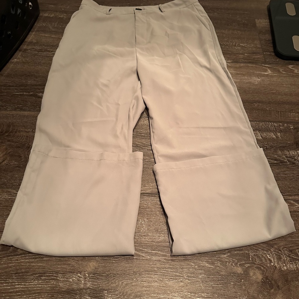 SHEIN Gray Wide-Leg Trousers